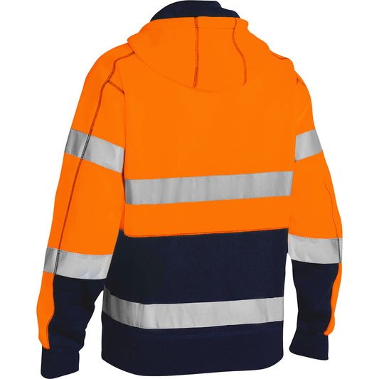 PIP Bisley 323M6988T ANSI Type R Class 3 Full Zip Hooded Sweatshirt with Sherpa Lining