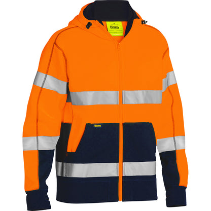 PIP Bisley 323M6988T ANSI Type R Class 3 Full Zip Hooded Sweatshirt with Sherpa Lining