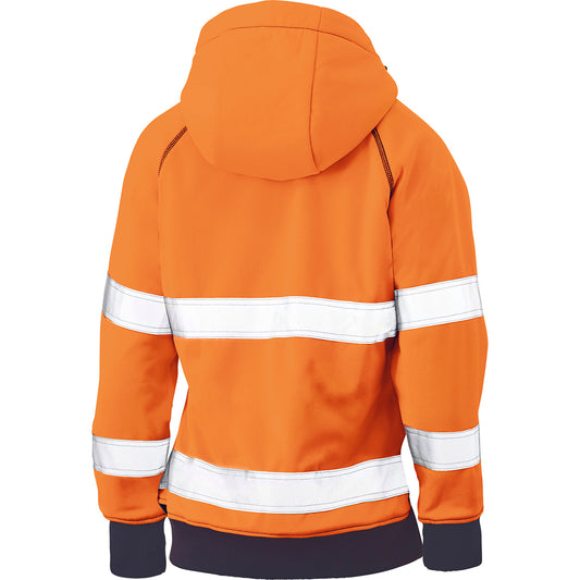 PIP Bisley 323W6819T ANSI Type R Class 2 Women's Contoured Full Zip Hooded Sweatshirt with Sherpa Lining