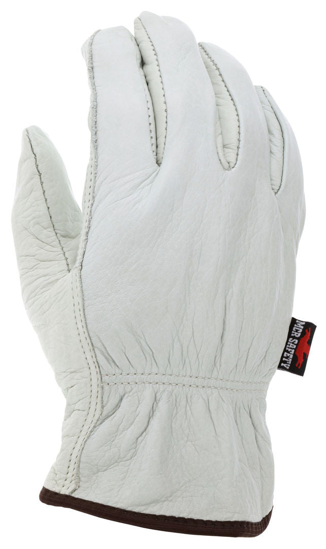Grain Cowhide Driver Gloves, Fleece Lined, Slip-On Cuff