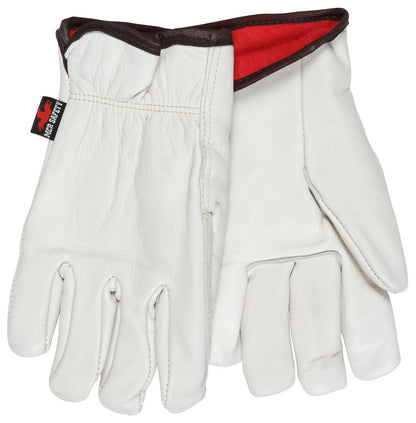 Grain Cowhide Driver Gloves, Foam Insulated, Straight Thumb