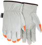Grain Cowhide Driver Gloves, Thermal Lined, Keystone Thumb