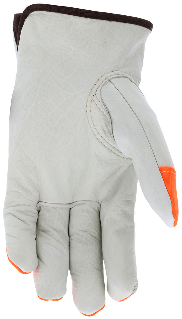 Grain Cowhide Driver Gloves, Thermal Lined, Keystone Thumb