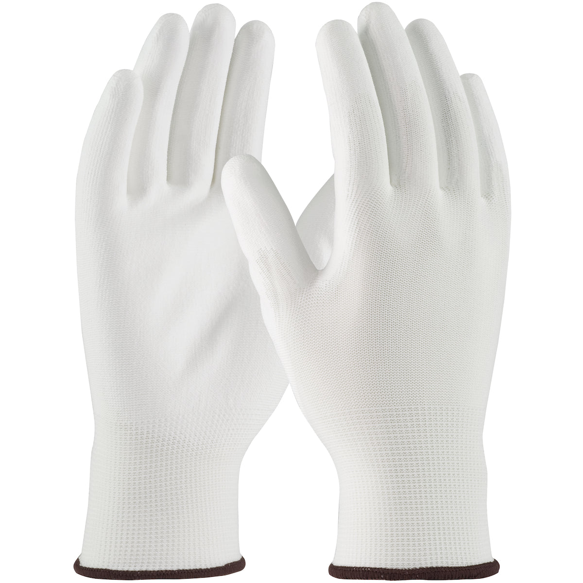 Seamless Knit Polyester Glove with Polyurethane Coated Flat Grip on Palm & Fingers