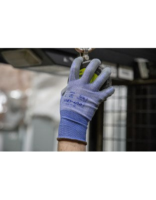 Cut-Less Korplex Glove with Foam Nitrile Palm, 18g, ANSI A4