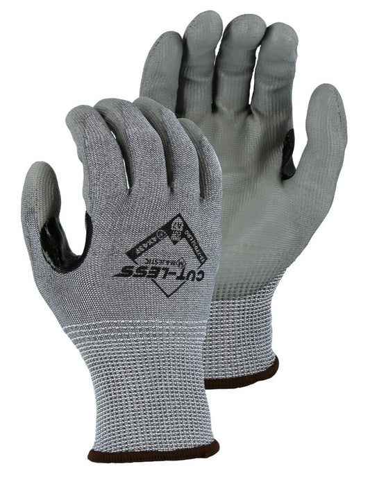 Cut-Less Korplex Glove with Polyurethane Palm, 13g, ANSI A7
