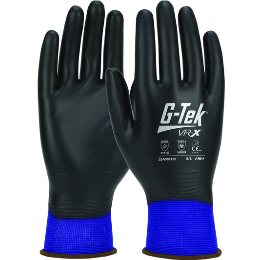 G-Tek® VR-X™: Seamless Knit Nylon Glove with Polyurethane Advanced Barrier Protection Coating on Full Hand – Touchscreen