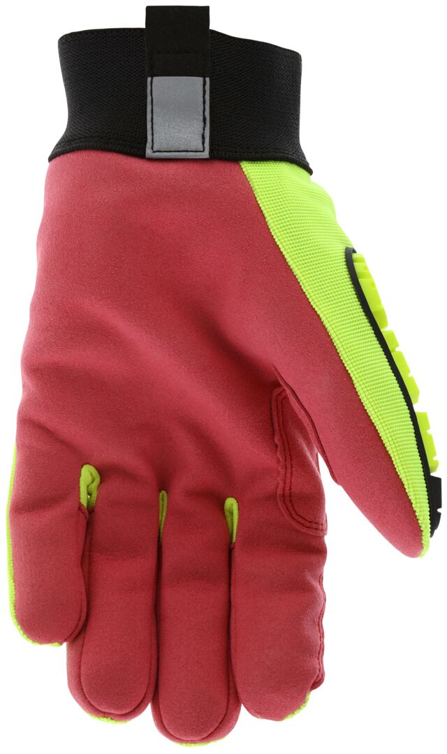 PD4903 - Predator® Impact Mechanics Gloves - Hi-Visibility Leather Palm Work Gloves - TPR Back of Hand Protection - Cut, Abrasion, Puncture, and Impact Resistant - Wing Thumb