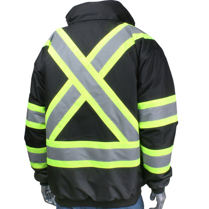 PIP 331-1745X ANSI Type O Class 1 and CAN/CSA Z96 Two-Tone X-Back Full Zip Bomber Jacket