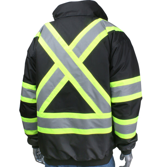 PIP 331-1745X ANSI Type O Class 1 and CAN/CSA Z96 Two-Tone X-Back Full Zip Bomber Jacket