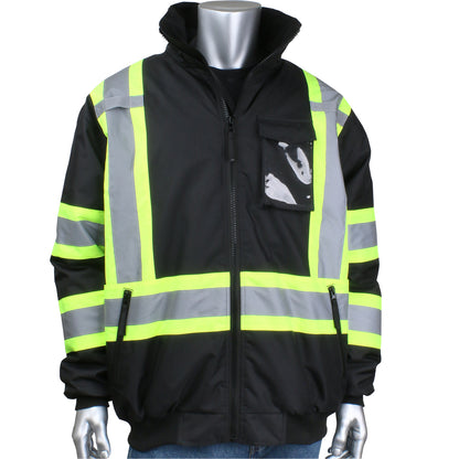 PIP 331-1745X ANSI Type O Class 1 and CAN/CSA Z96 Two-Tone X-Back Full Zip Bomber Jacket
