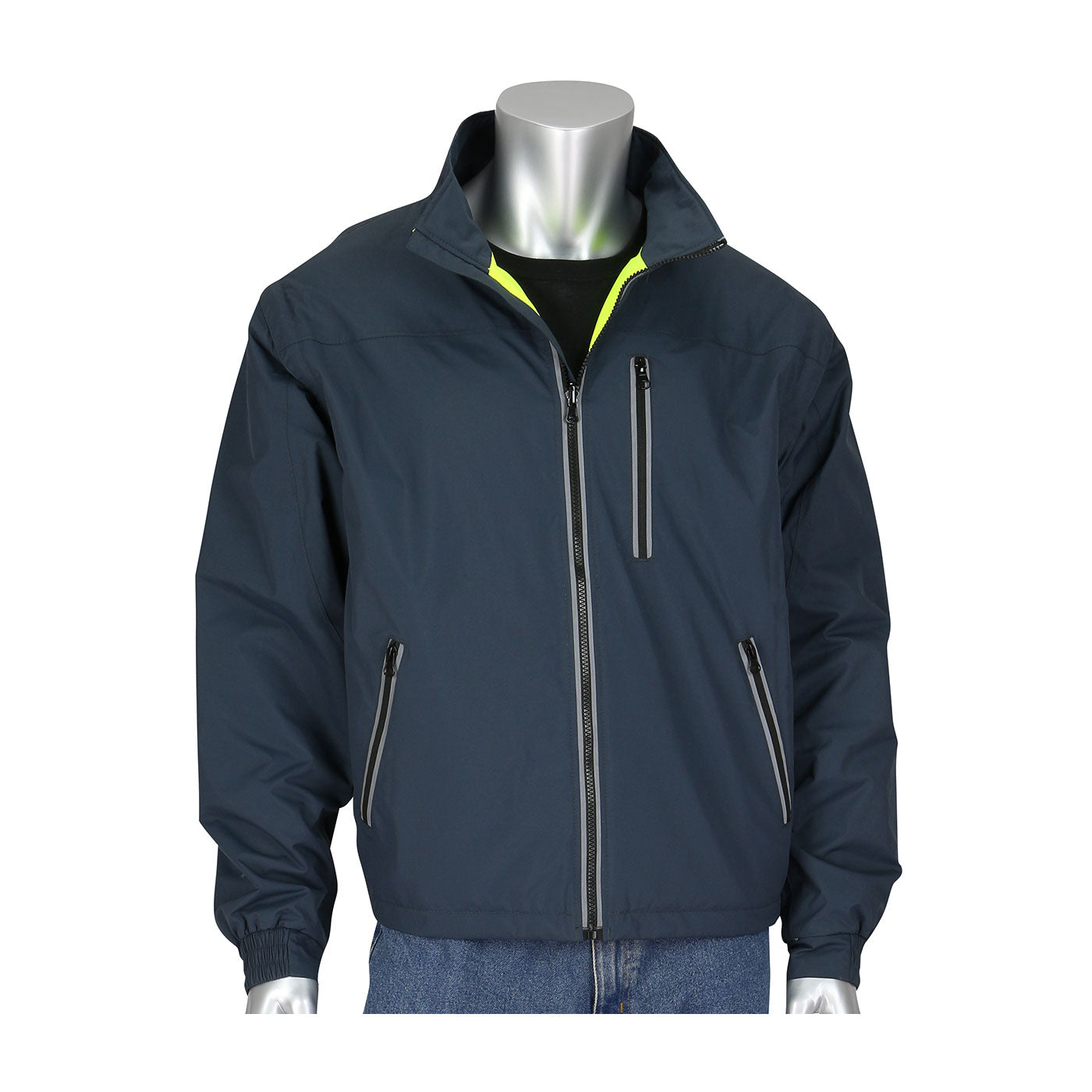 PIP® ANSI Type R Class 3 4-in-1 Reversible Dark Gray Bottom Multi-Seasonal Windbreaker with Detachable Sleeves