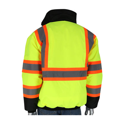 PIP 333-1745 ANSI Type R Class 3 Value Two-Tone, Black Bottom Bomber Jacket