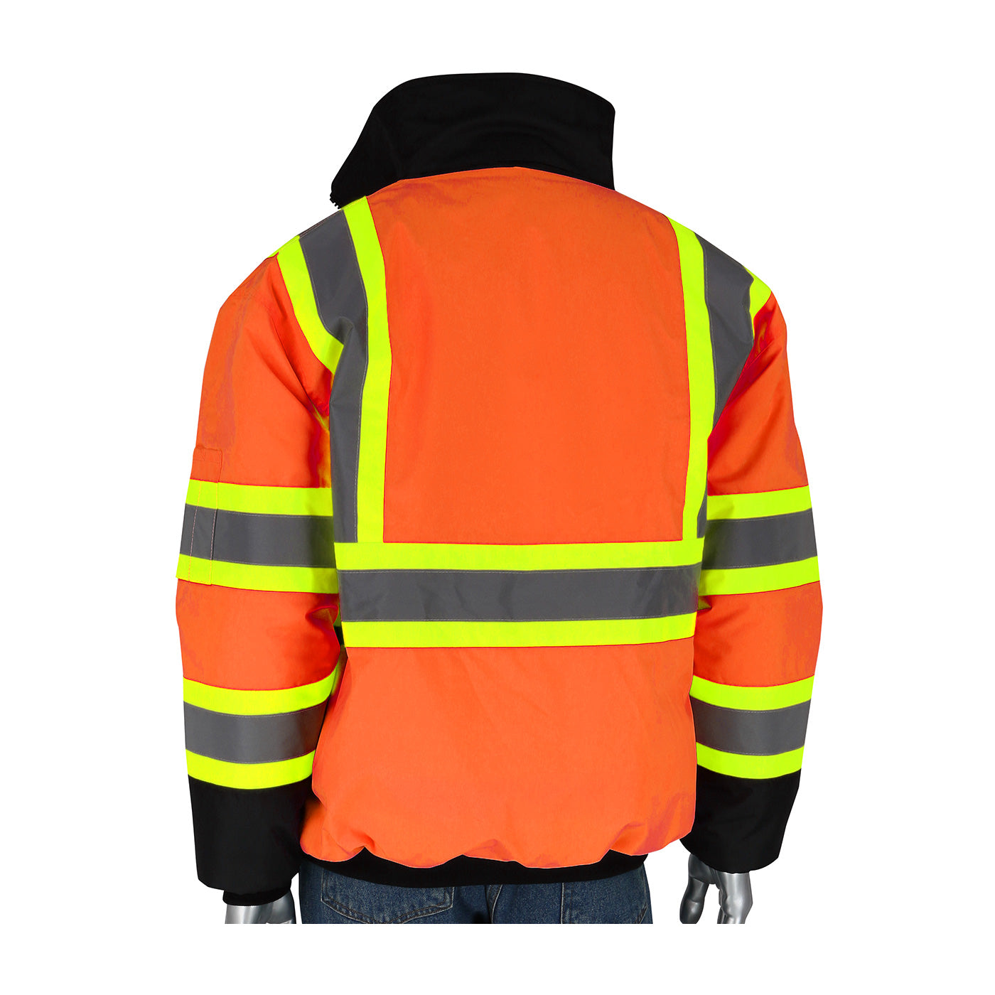 PIP 333-1745 ANSI Type R Class 3 Value Two-Tone, Black Bottom Bomber Jacket