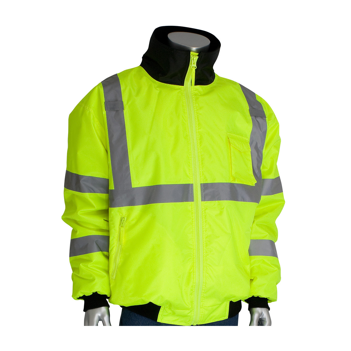 PIP® ANSI Type R Class 3 Value Bomber Jacket with Zip-Out Fleece Liner