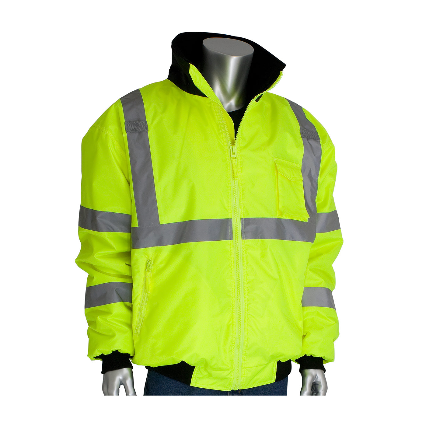 PIP® ANSI Type R Class 3 Value Bomber Jacket with Zip-Out Fleece Liner