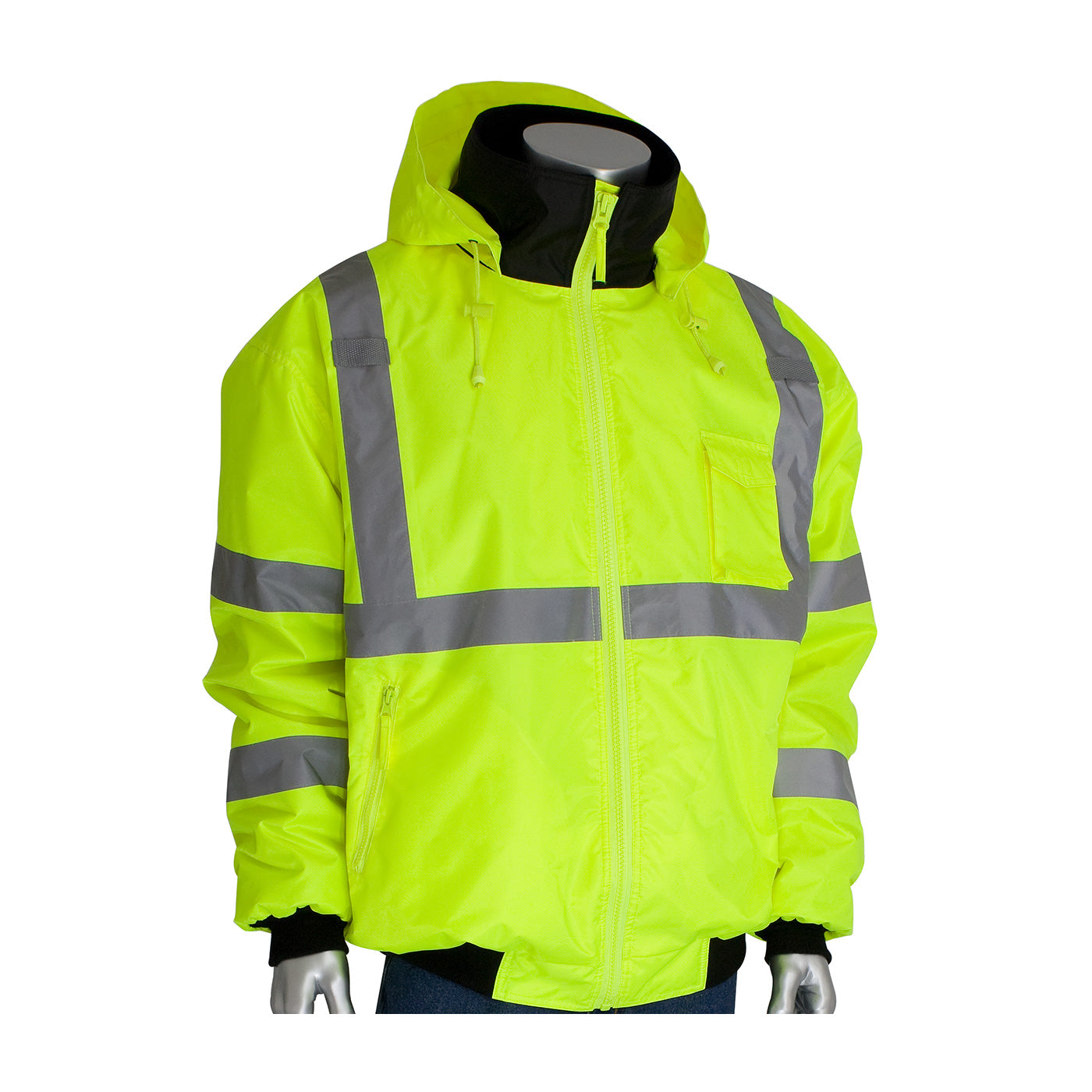 PIP® ANSI Type R Class 3 Value Bomber Jacket with Zip-Out Fleece Liner