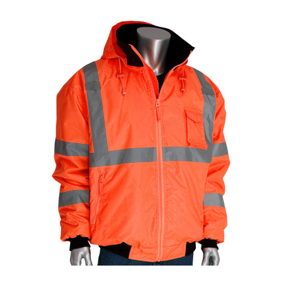PIP® ANSI Type R Class 3 Value Bomber Jacket with Zip-Out Fleece Liner