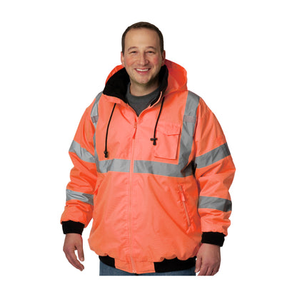 PIP® ANSI Type R Class 3 Value Bomber Jacket with Zip-Out Fleece Liner