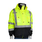 PIP® ANSI Type R Class 3 Rip Stop Premium Plus Bomber Jacket with Zip-Out Fleece Liner and "D" Ring Access
