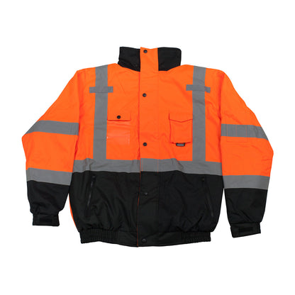 PIP® ANSI Type R Class 3 Rip Stop Premium Plus Bomber Jacket with Zip-Out Fleece Liner and "D" Ring Access
