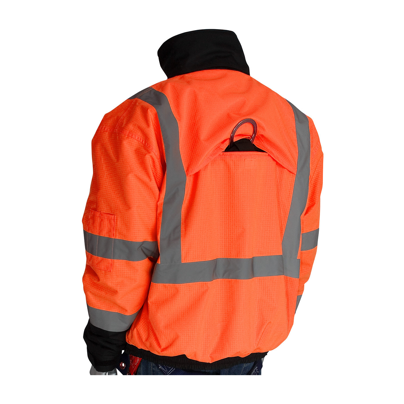 PIP® ANSI Type R Class 3 Rip Stop Premium Plus Bomber Jacket with Zip-Out Fleece Liner and "D" Ring Access