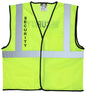 MCR Safety VCL2MLSEC - Hi-Vis Reflective Lime Safety Vest - Mesh Fabric with Hook and Loop Front Closure - Meets ANSI/ISEA 107 2020 Standard - Type R Class 2 Compliant - Pre-Imprinted with Security Logo on Front Chest and Across Back