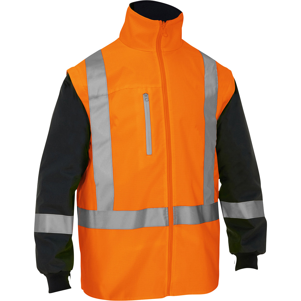 PIP Bisley 333M6375H ANSI Type R Class 3 Ripstop 5-in-1 Jacket with Class 2 Zip-Out Inner Jacket
