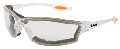 MCR Safety Law® LW3 Series - Foam Lined Safety Glasses - Soft Secure TPR Nose Piece and Temple Inserts - Dielectric Containing No Metal Pieces