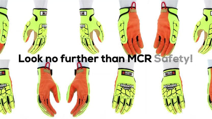 PD4900 - Predator® Mechanics Gloves - Hi-Vis Cut Resistant Work Gloves - Tire Tread TPR on Back, Fingers, and Thumb - Kevlar® Aramid Cut Resistant Palm Liner - Reinforced Thumb Crotch - ANSI/ISEA 105 Level 1 Hypodermic Needle Puncture Resistance Palm