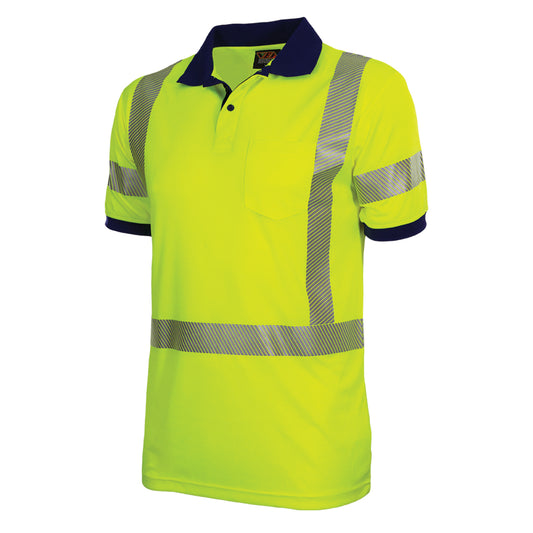 PIP Reflective Apparel 334CT ANSI Type R Class 3 Short Sleeve Polo Shirt with Segmented Tape