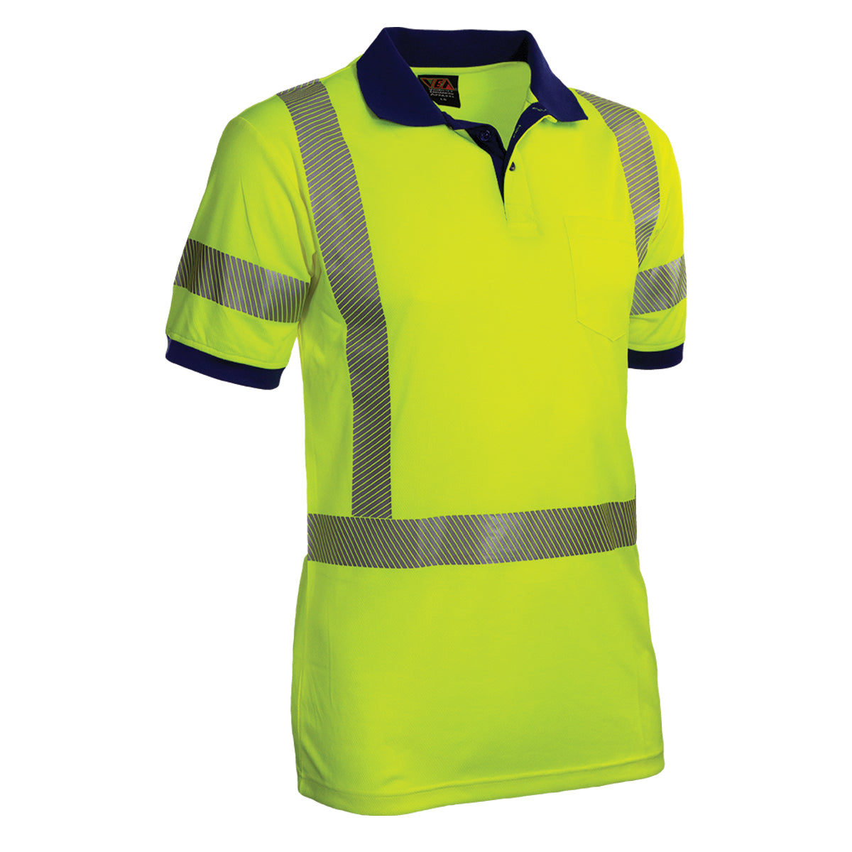 PIP Reflective Apparel 334CT ANSI Type R Class 3 Short Sleeve Polo Shirt with Segmented Tape