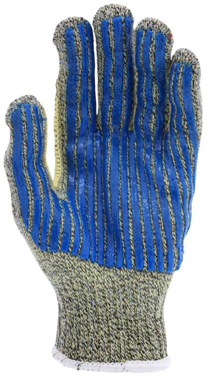 93868 - MCR Safety CutPro® with Hero™ Technology - 7 Gauge Regular Weight Shell - Made with ARX® Aramid Fibers - PVC Striped Palm - Cut Resistant Work Gloves - PVC Stripes add Abrasion Resistance and Gripping Power