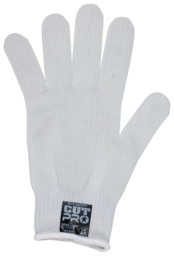 9356 - MCR Safety Steelcore® ll - 10 Gauge Medium Weight Cut Resistant Work Gloves - Polyester Wrapped Stainless Steel - Ambidextrous Gloves - FDA Accepted Materials Allow These Gloves to be used as Kitchen Gloves