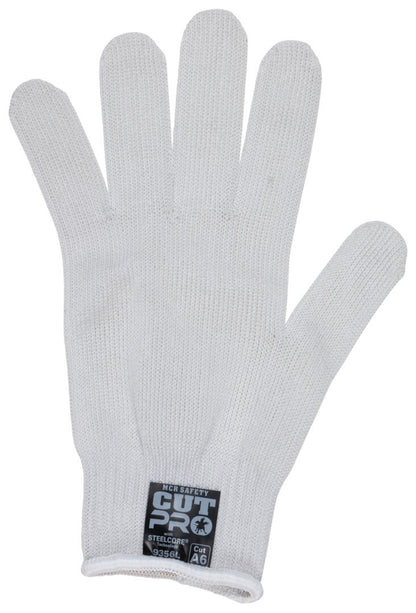9356 - MCR Safety Steelcore® ll - 10 Gauge Medium Weight Cut Resistant Work Gloves - Polyester Wrapped Stainless Steel - Ambidextrous Gloves - FDA Accepted Materials Allow These Gloves to be used as Kitchen Gloves