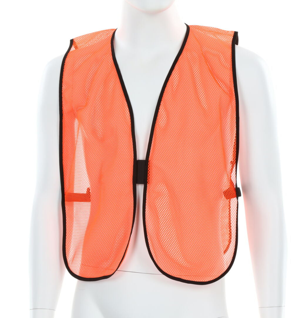 MCR Safety V201 - Orange Mesh Safety Vest - Light Weight Breathable Polyester Mesh Fabric - General Purpose Non-ANSI Rated Hi-Visibility Safety Vest — manufacturer image 2