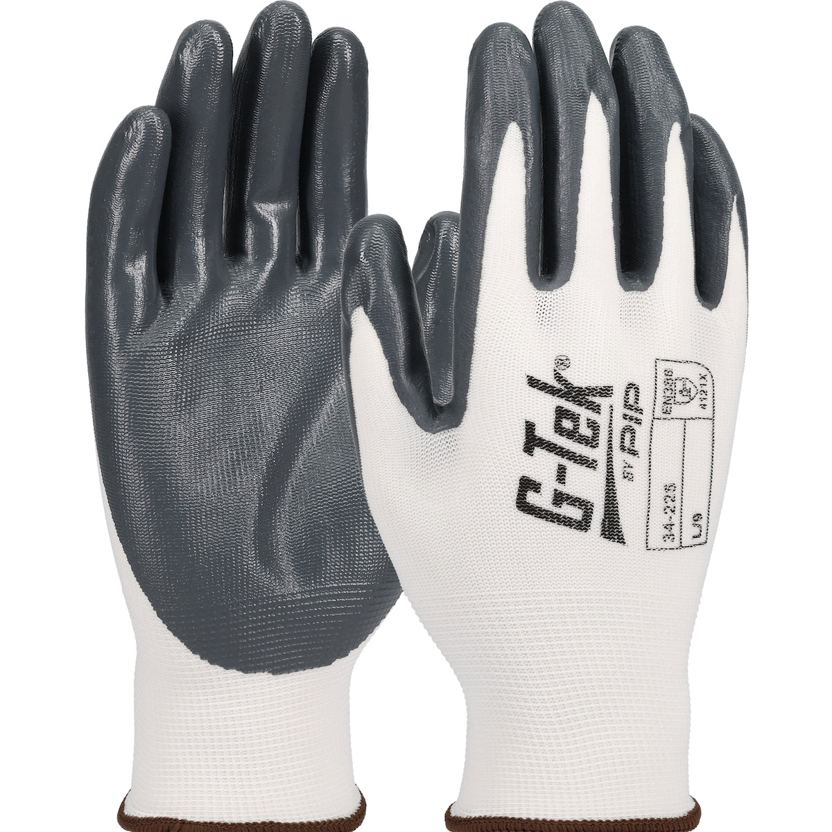 G-Tek®: Economy Seamless Knit Nylon Glove with Nitrile Coated Smooth Grip on Palm & Fingers