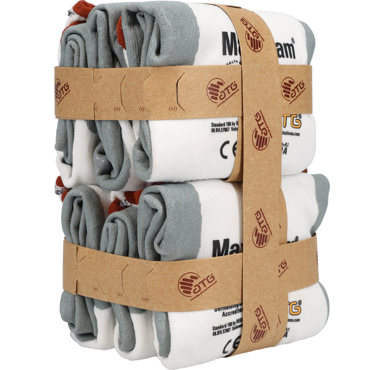 MaxiFoam® Premium: Seamless Knit Nylon Glove with Nitrile Coated MicroFoam Grip on Palm & Fingers - Vend-Ready with Sustainable Paper Band