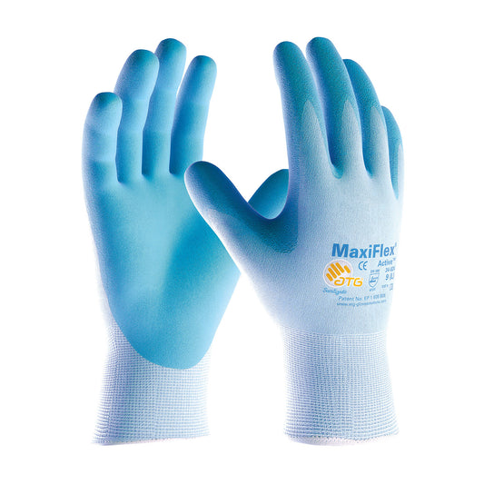 MaxiFlex® Active: Seamless Knit Nylon Glove with Ultra Lightweight Nitrile Coated MicroFoam Grip on Palm & Fingers - Touchscreen