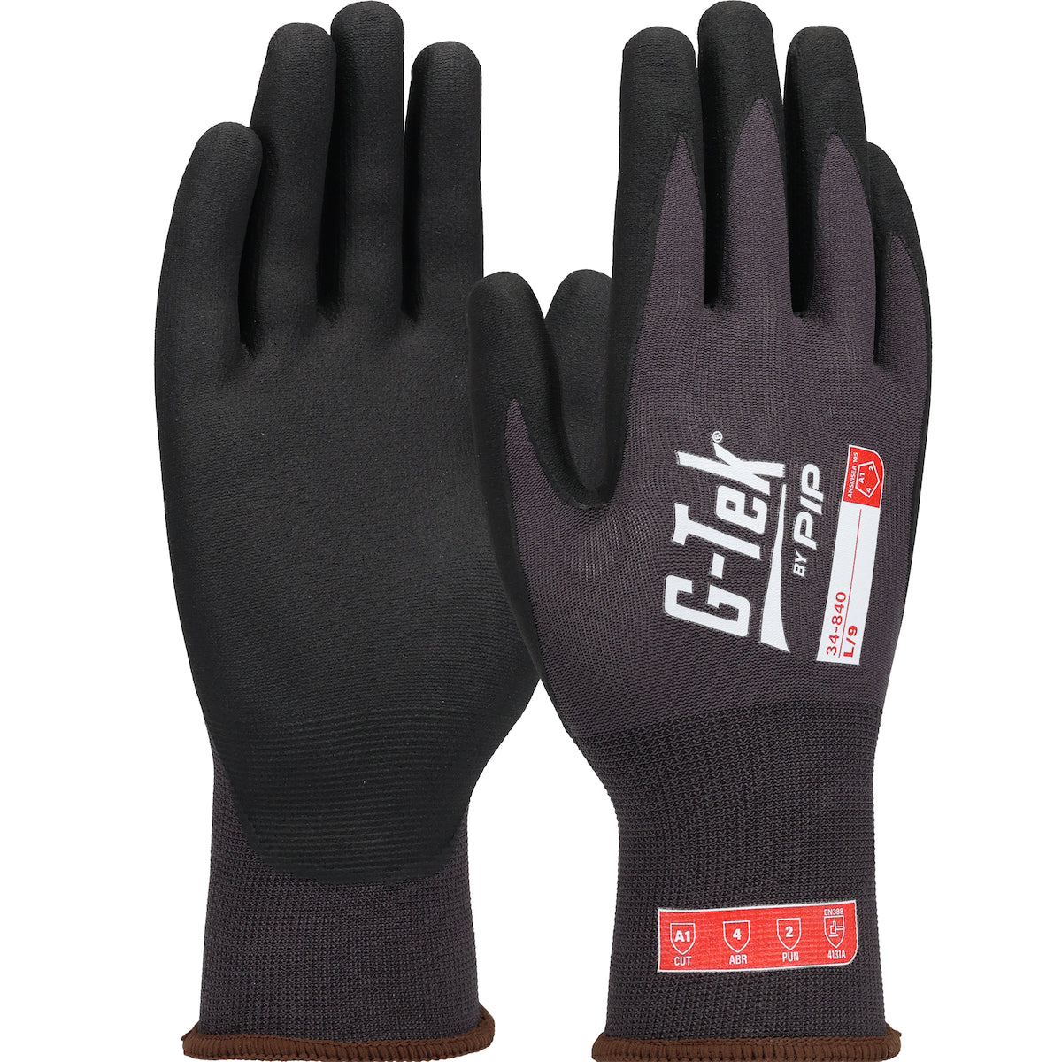 G-Tek®: Premium Seamless Knit Nylon/Spandex Glove with Foam Nitrile Coating on Palm & Fingers - Touchscreen