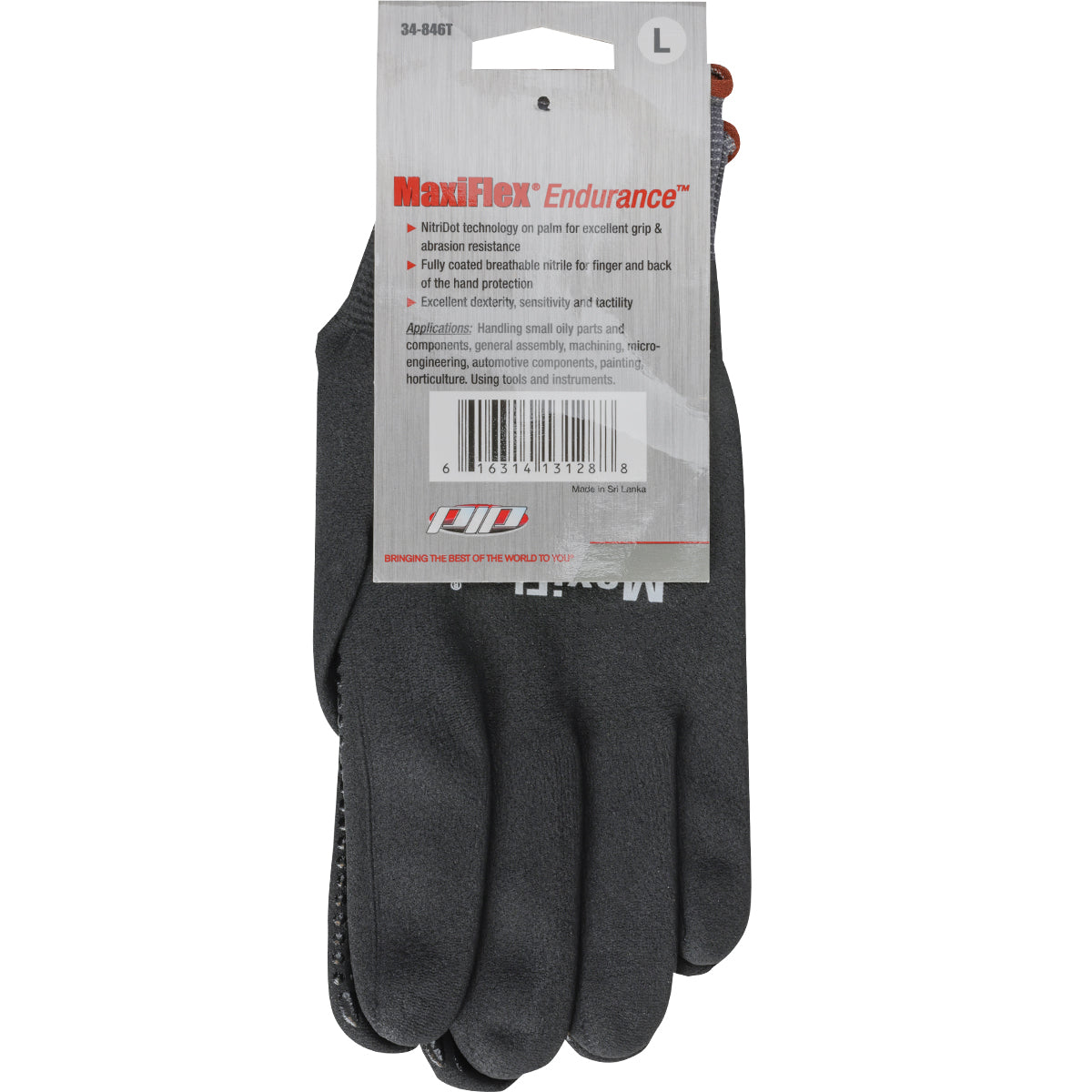 ATG 34-846T – Seamless Knit Nylon Glove with Nitrile Coated MicroFoam Grip on Full Hand - Micro Dot Palm - Hang Tagged