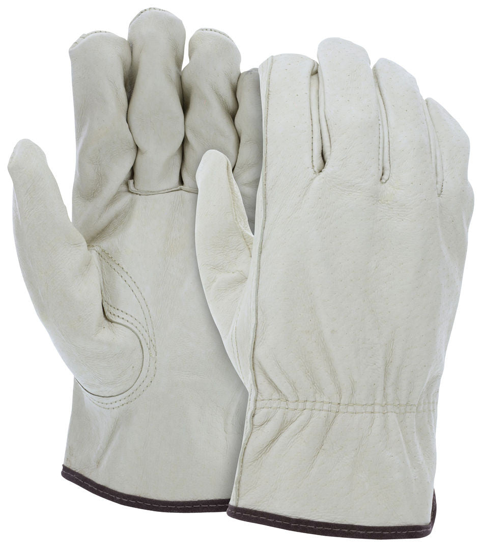 Grain Pigskin Driver Gloves, Select B Grade, Keystone Thumb, Unlined