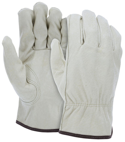 Grain Pigskin Driver Gloves, Select B Grade, Keystone Thumb, Unlined