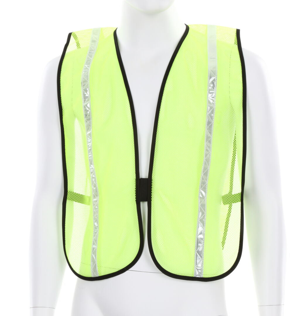 MCR Safety V210WR - General Purpose Safety Vest - Lime Polyester Mesh Material - ¾ Inch White Reflective Stripes - Hi-Visibility Safety Vest for Non-ANSI Applications — manufacturer image 2