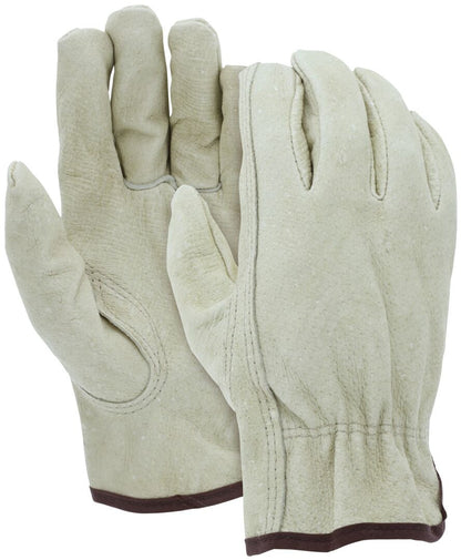 Pigskin Grain Leather Driver Gloves, Keystone Thumb, Unlined