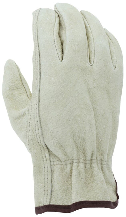 Pigskin Grain Leather Driver Gloves, Keystone Thumb, Unlined