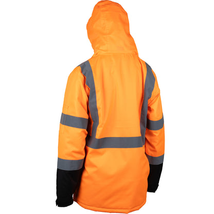 PIP 343-1758W ANSI Type R Class 3 Women's Value Coat with Quilted Insulation and Black Bottom
