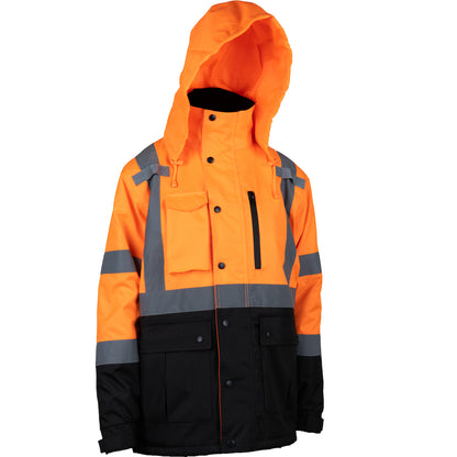 PIP 343-1758W ANSI Type R Class 3 Women's Value Coat with Quilted Insulation and Black Bottom
