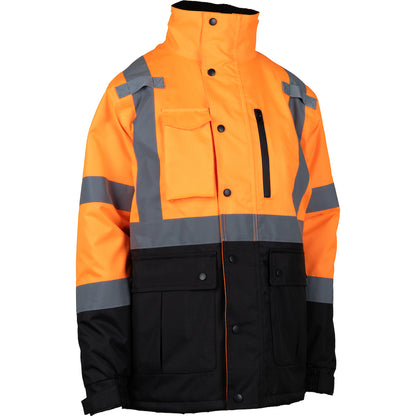 PIP 343-1758W ANSI Type R Class 3 Women's Value Coat with Quilted Insulation and Black Bottom