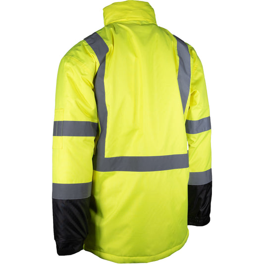 PIP 343-1758W ANSI Type R Class 3 Women's Value Coat with Quilted Insulation and Black Bottom